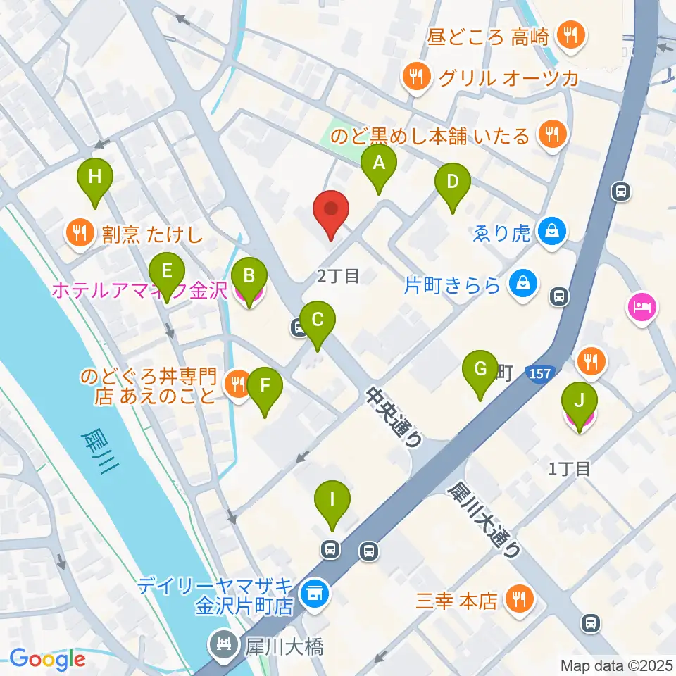 金沢ジェラスガイ周辺のホテル一覧地図