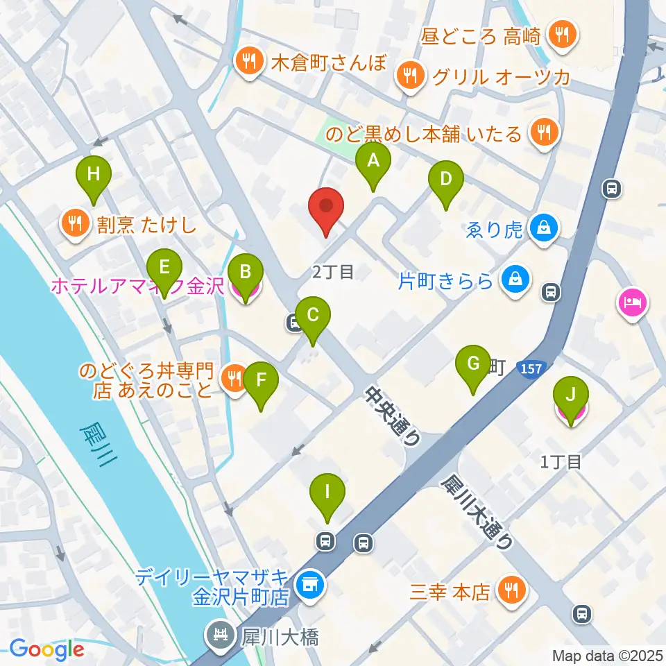 金沢ジェラスガイ周辺のホテル一覧地図