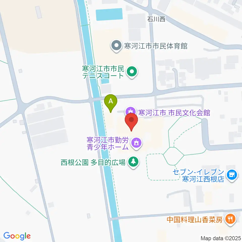 寒河江市市民文化会館周辺のホテル一覧地図