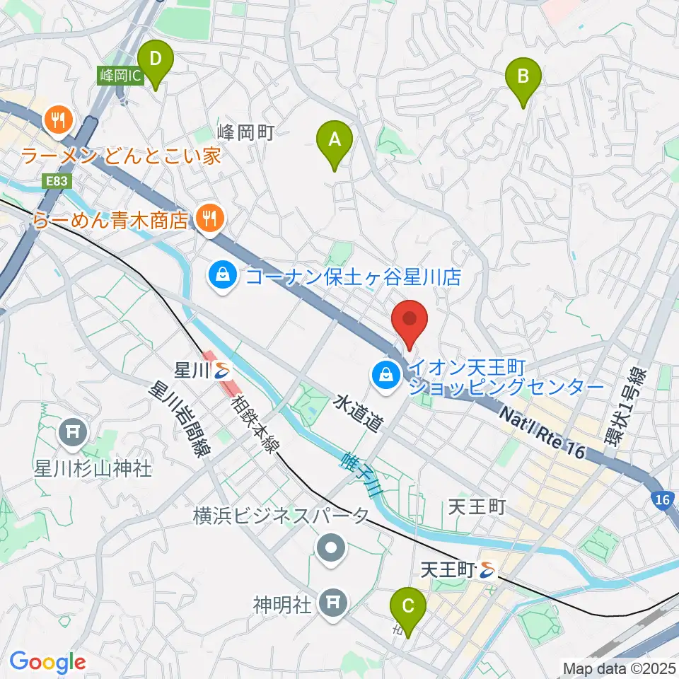 横浜峰岡ピアノ調律周辺のホテル一覧地図