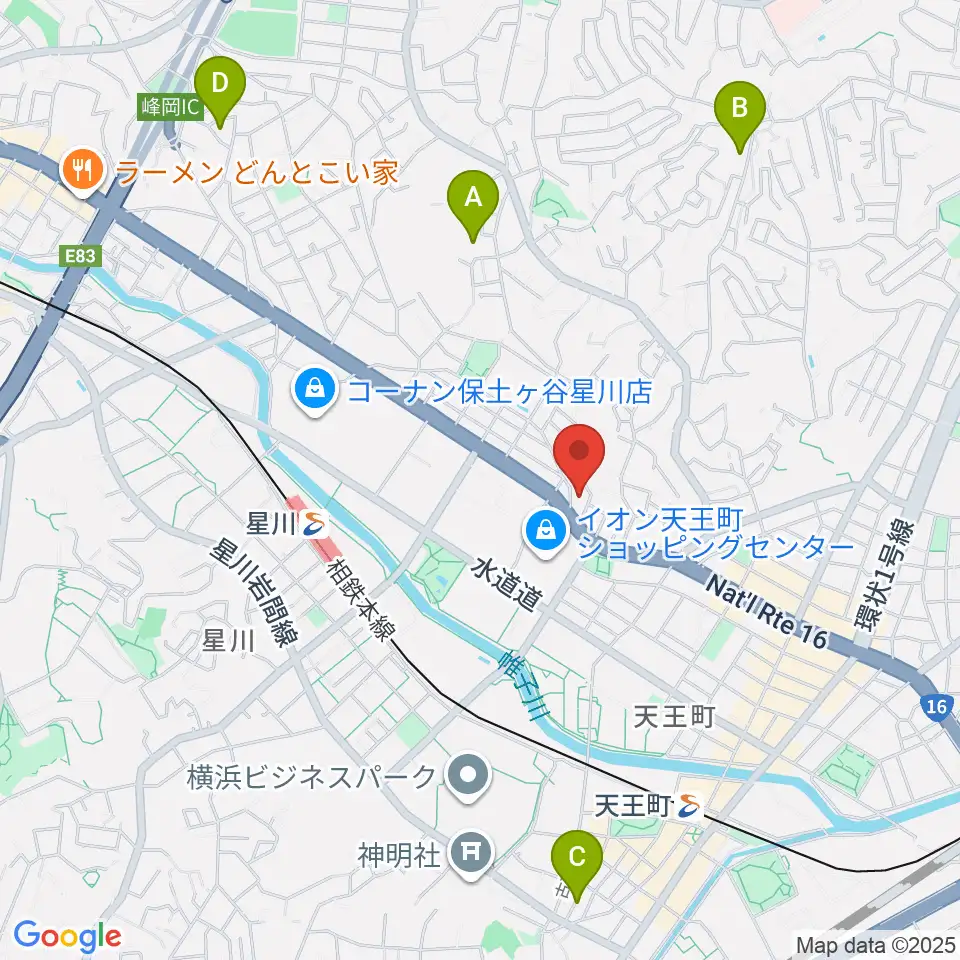 横浜峰岡ピアノ調律周辺のホテル一覧地図