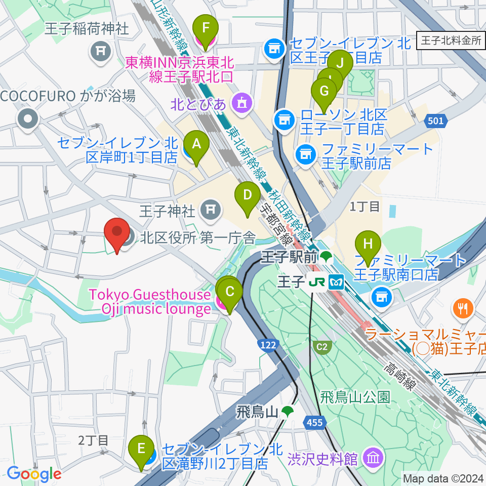 東京DTM作曲音楽学校周辺のホテル一覧地図