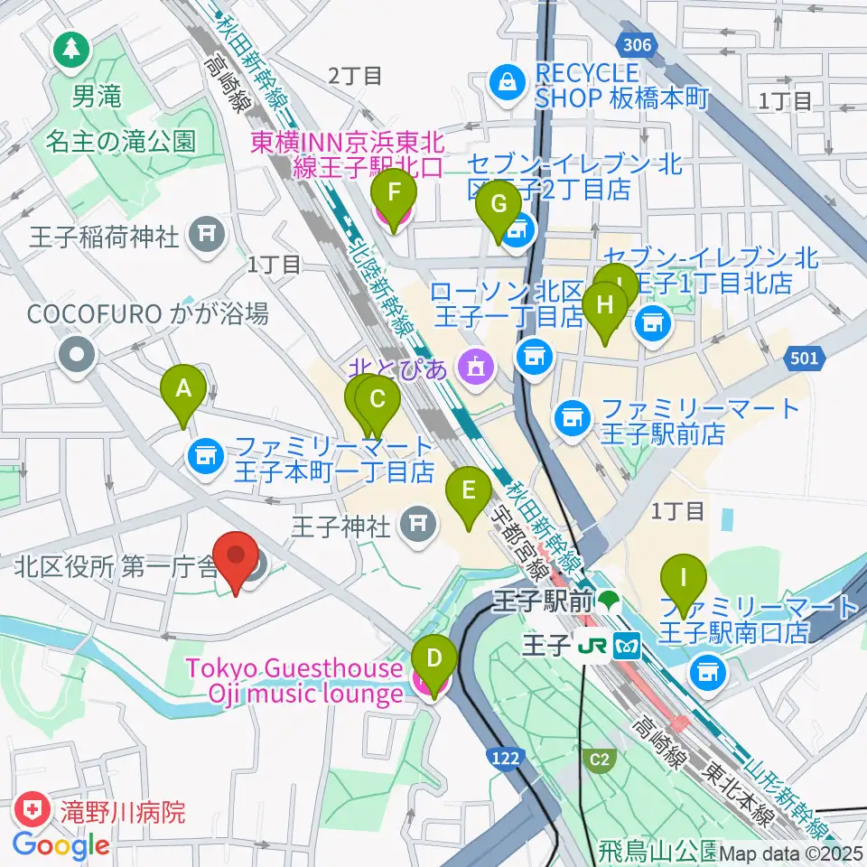 東京DTM作曲音楽学校周辺のホテル一覧地図