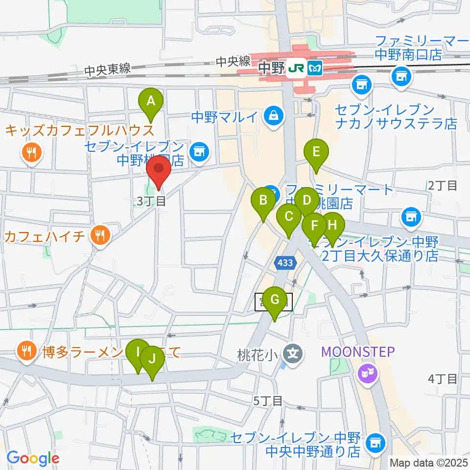 劇場MOMO周辺のホテル一覧地図