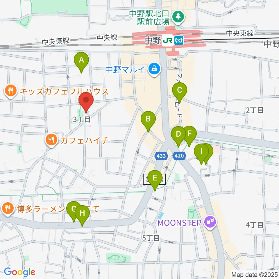 劇場MOMO周辺のホテル一覧地図