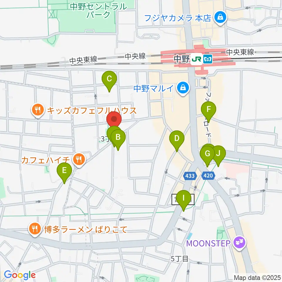 劇場MOMO周辺のホテル一覧地図