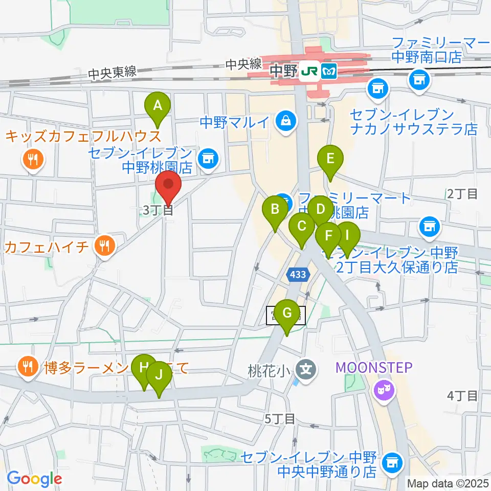 テアトルBONBON周辺のホテル一覧地図