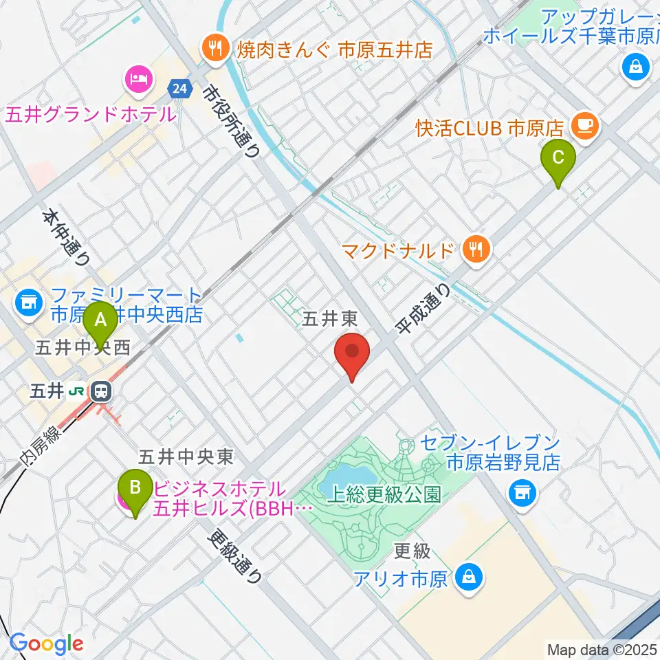 シツデン楽器周辺のホテル一覧地図
