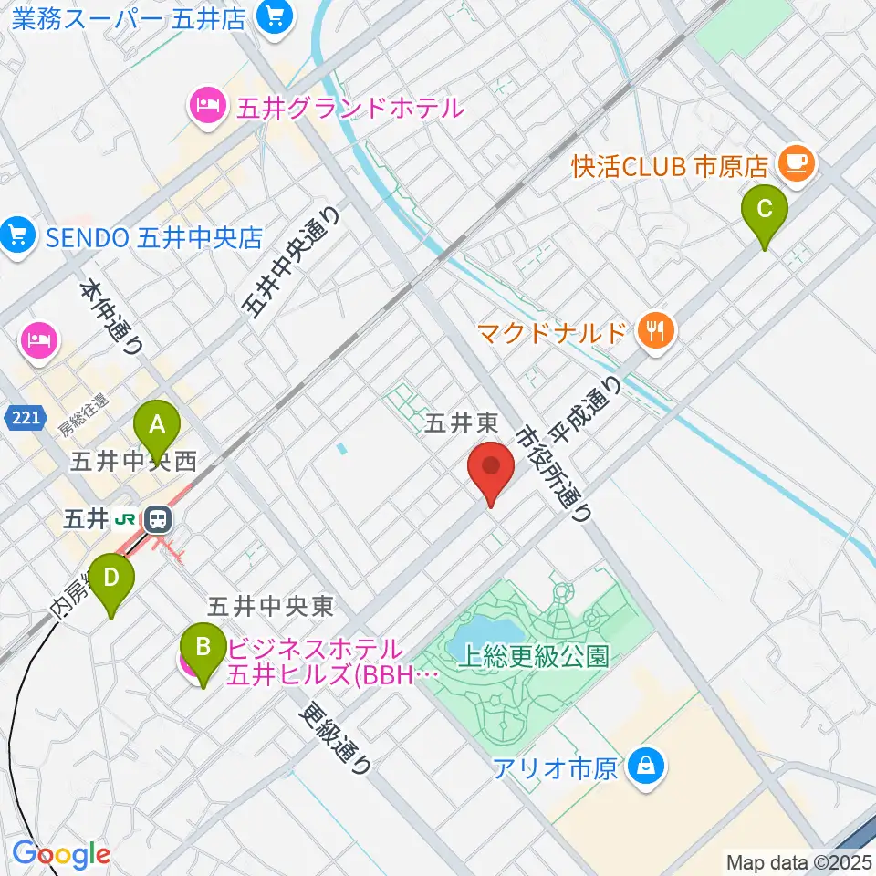 シツデン楽器周辺のホテル一覧地図