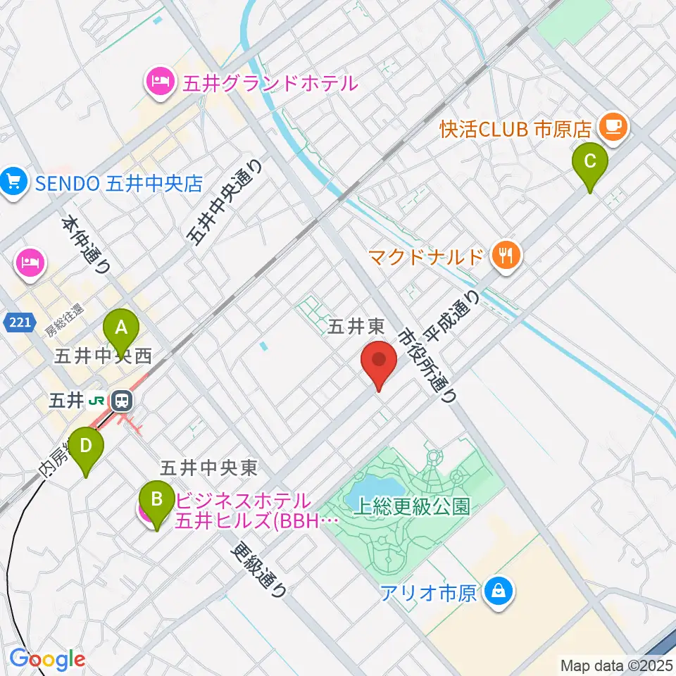 シツデン楽器周辺のホテル一覧地図