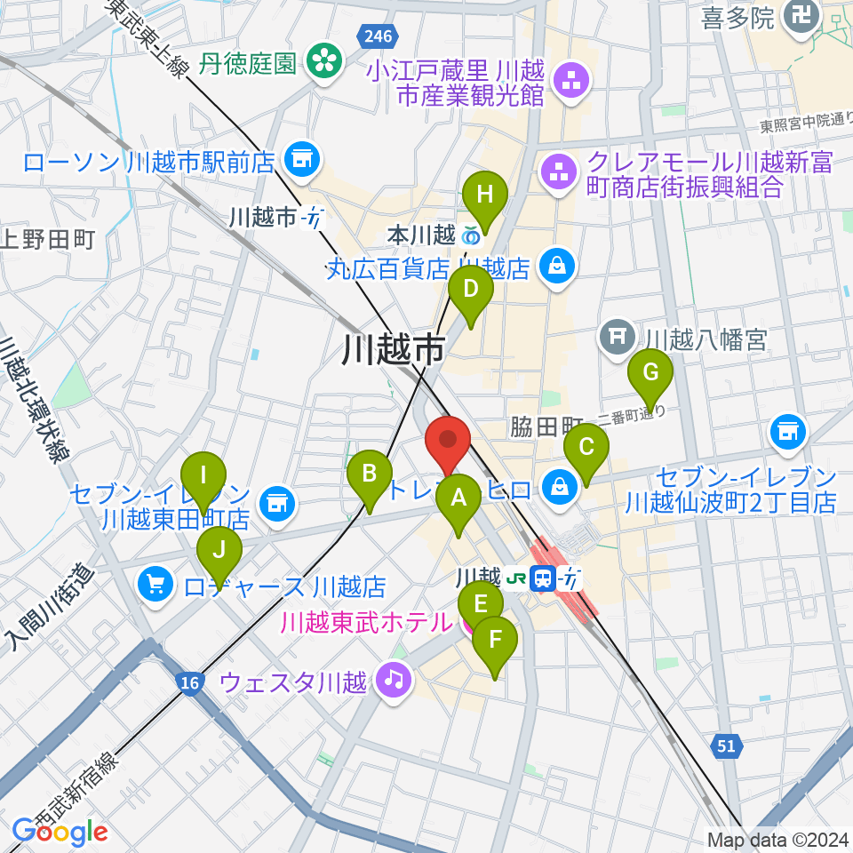 Voce ヴォーチェ周辺のホテル一覧地図