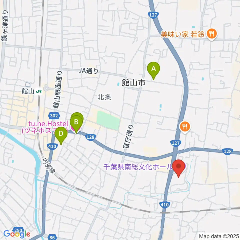 千葉県南総文化ホール周辺のホテル一覧地図