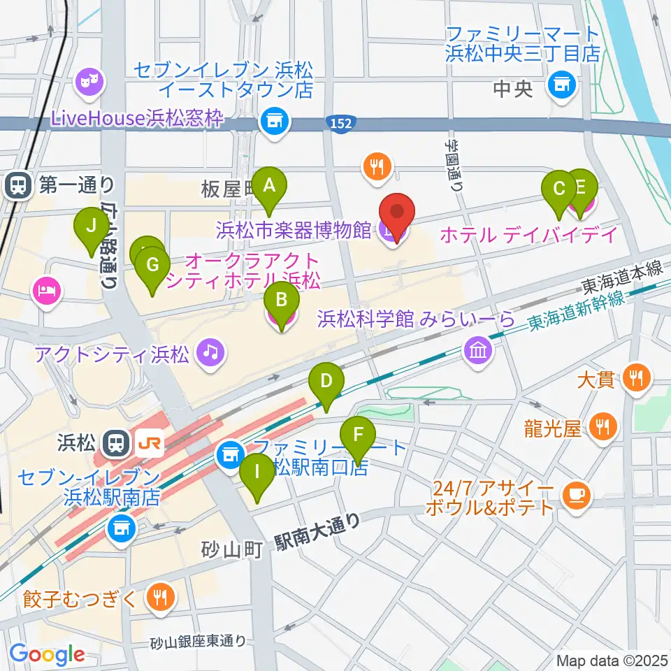 アクトシティ浜松 研修交流センター周辺のホテル一覧地図