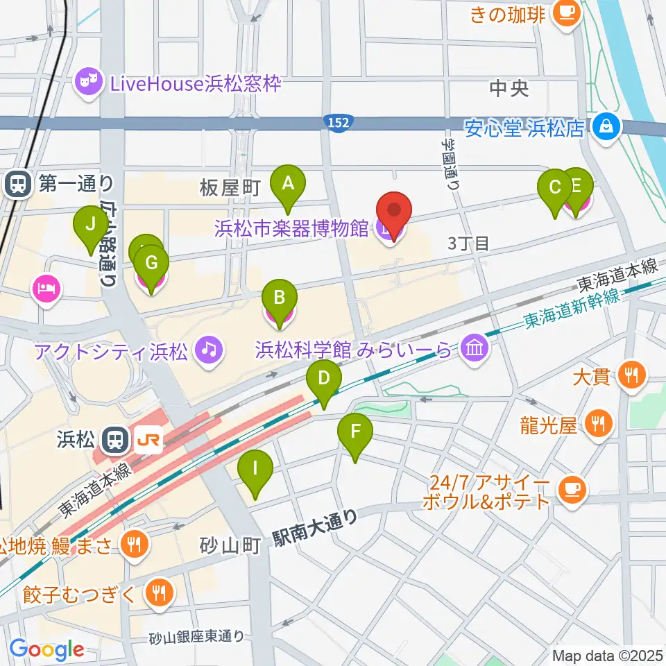 アクトシティ浜松 研修交流センター周辺のホテル一覧地図