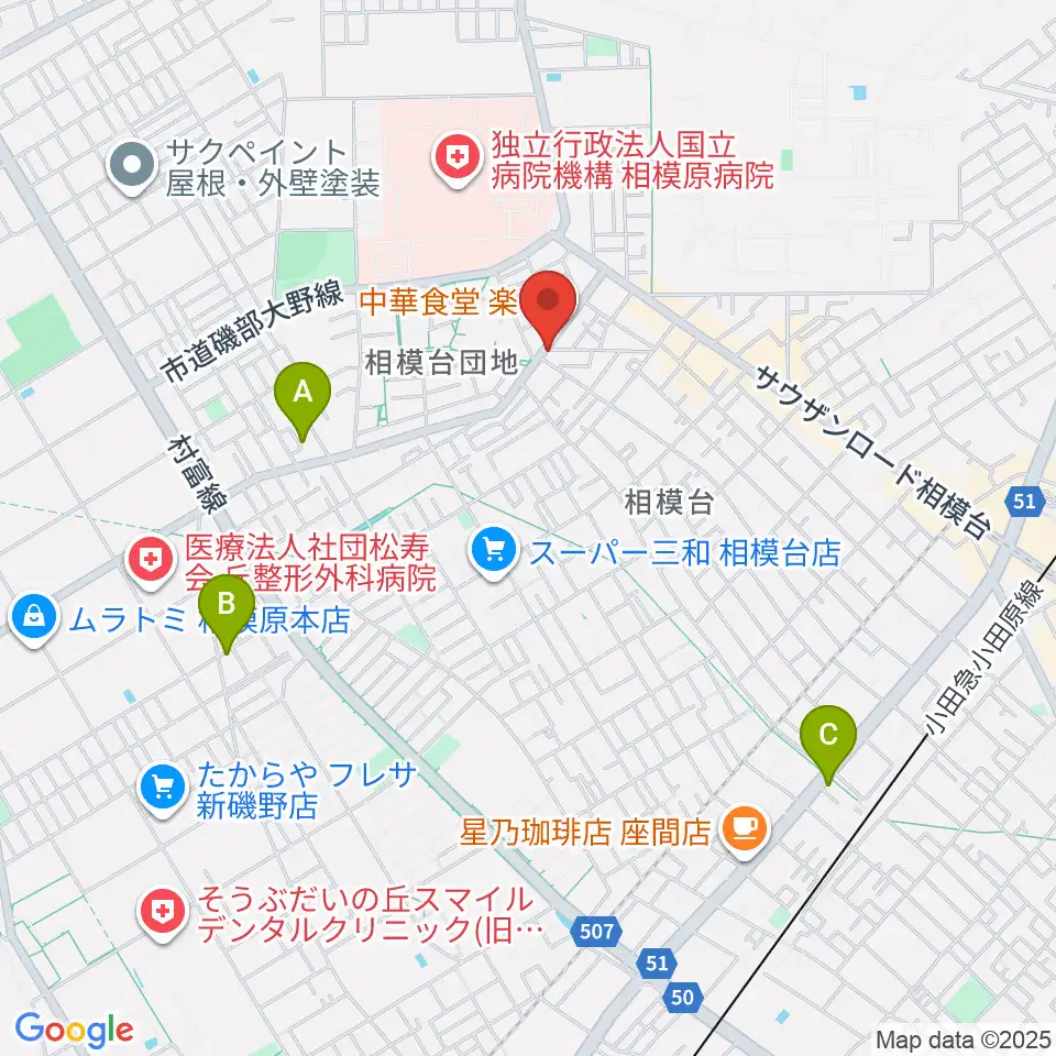 相模原T☆ROCKS周辺のホテル一覧地図