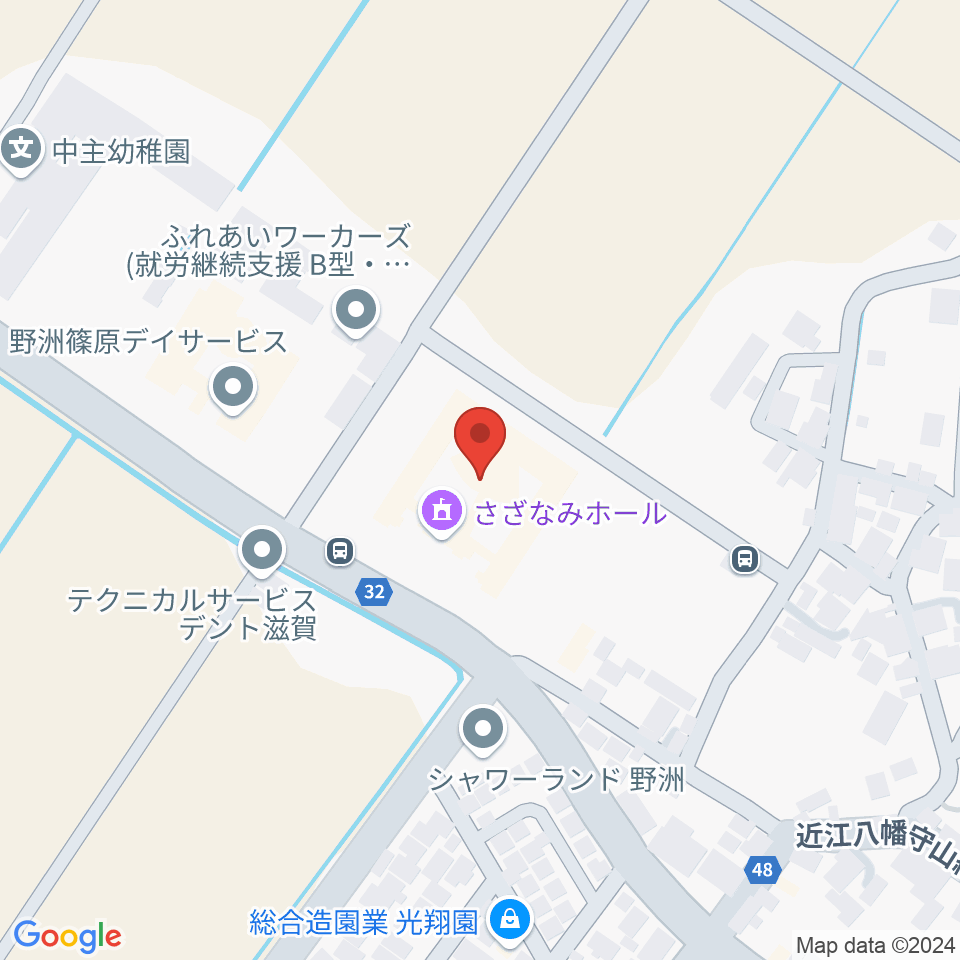 さざなみホール周辺のホテル一覧地図