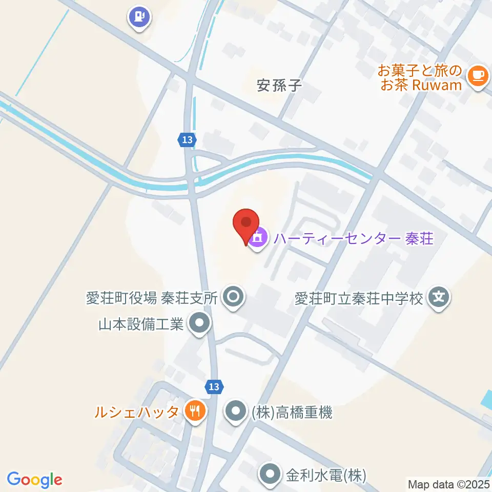 愛荘町立ハーティーセンター秦荘周辺のホテル一覧地図