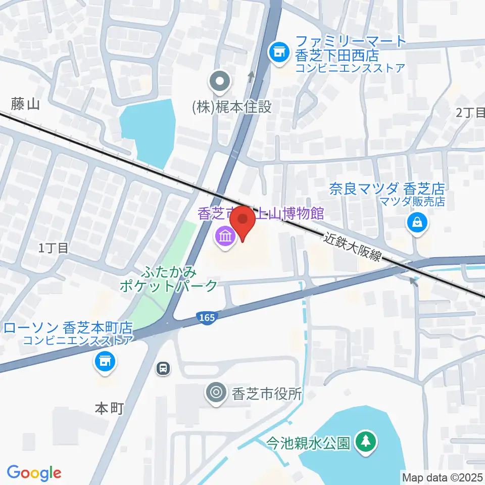 香芝市ふたかみ文化センター周辺のホテル一覧地図