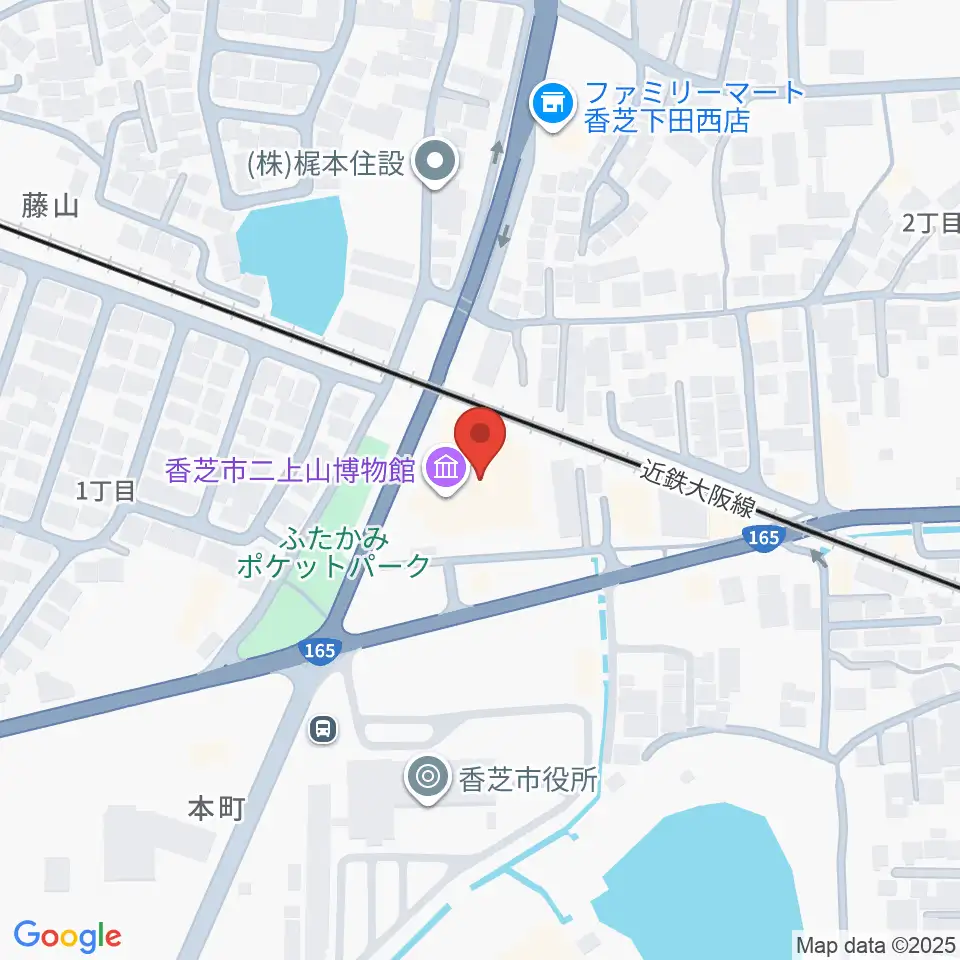 香芝市ふたかみ文化センター周辺のホテル一覧地図