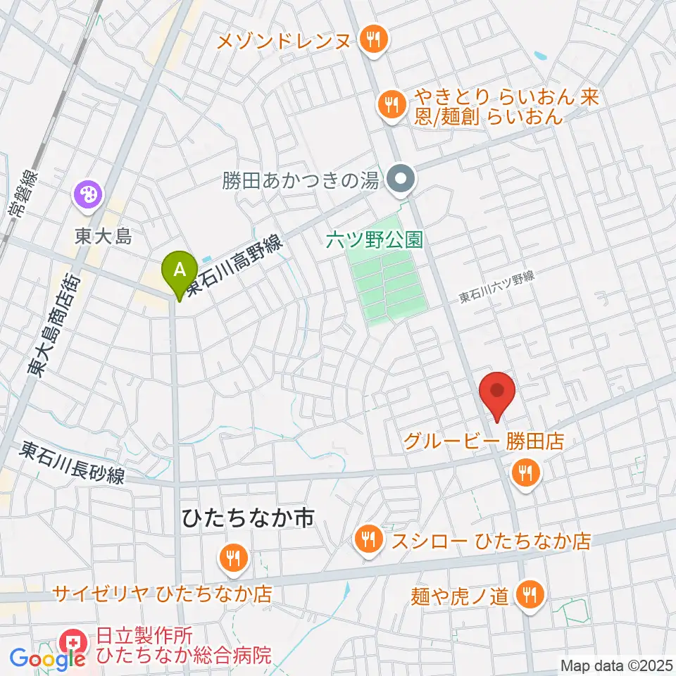 ブリックスホール周辺のホテル一覧地図