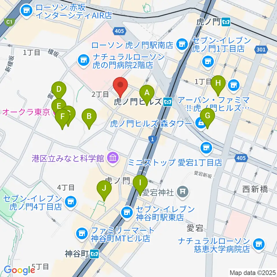 ニッショーホール周辺のホテル一覧地図