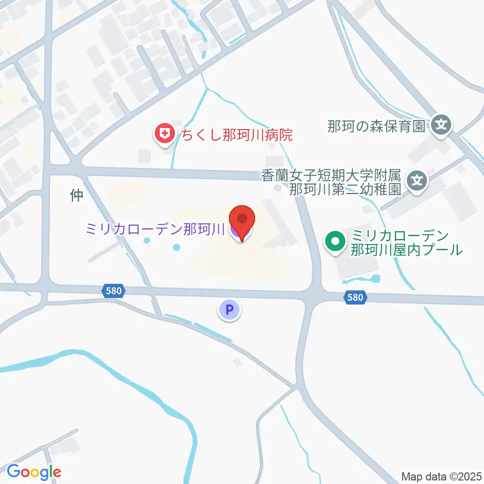 ミリカローデン那珂川周辺のホテル一覧地図