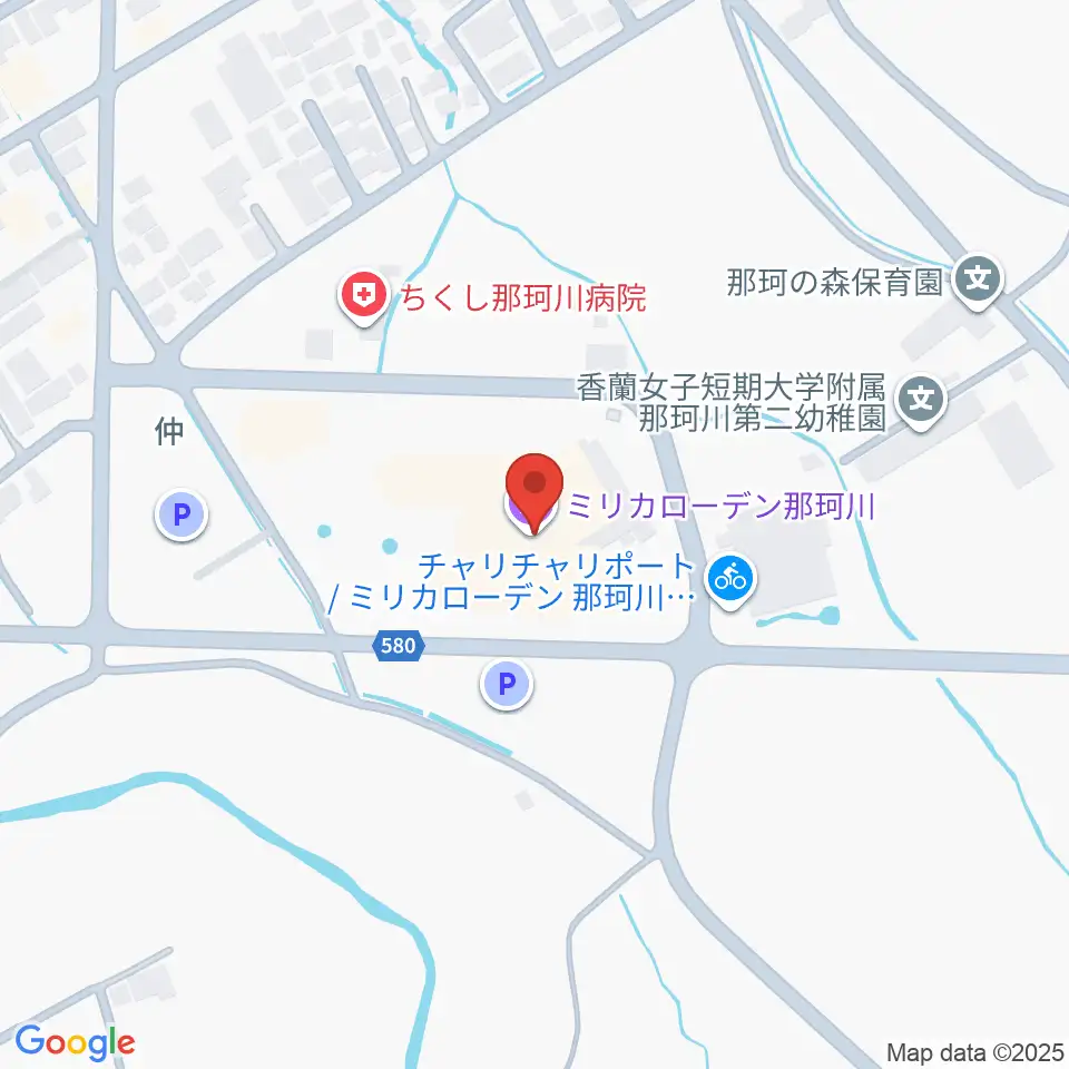 ミリカローデン那珂川周辺のホテル一覧地図