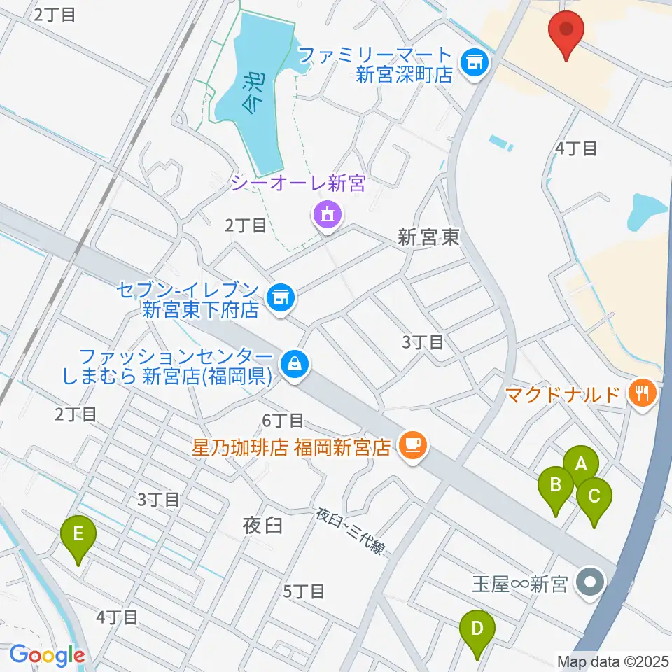 そぴあしんぐう周辺のホテル一覧地図