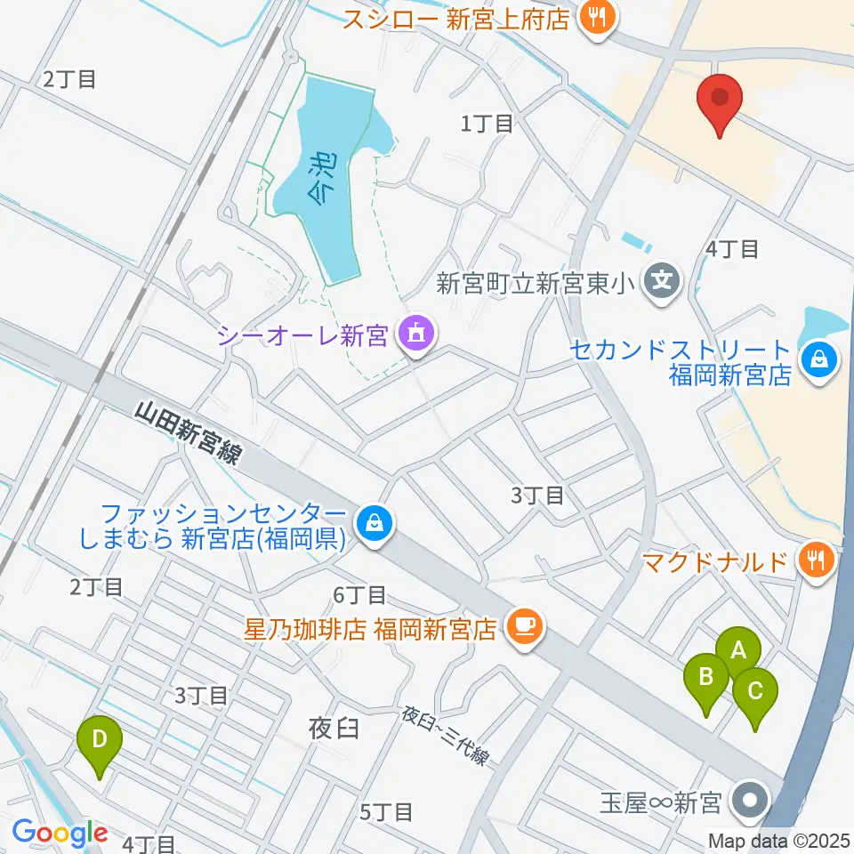 そぴあしんぐう周辺のホテル一覧地図