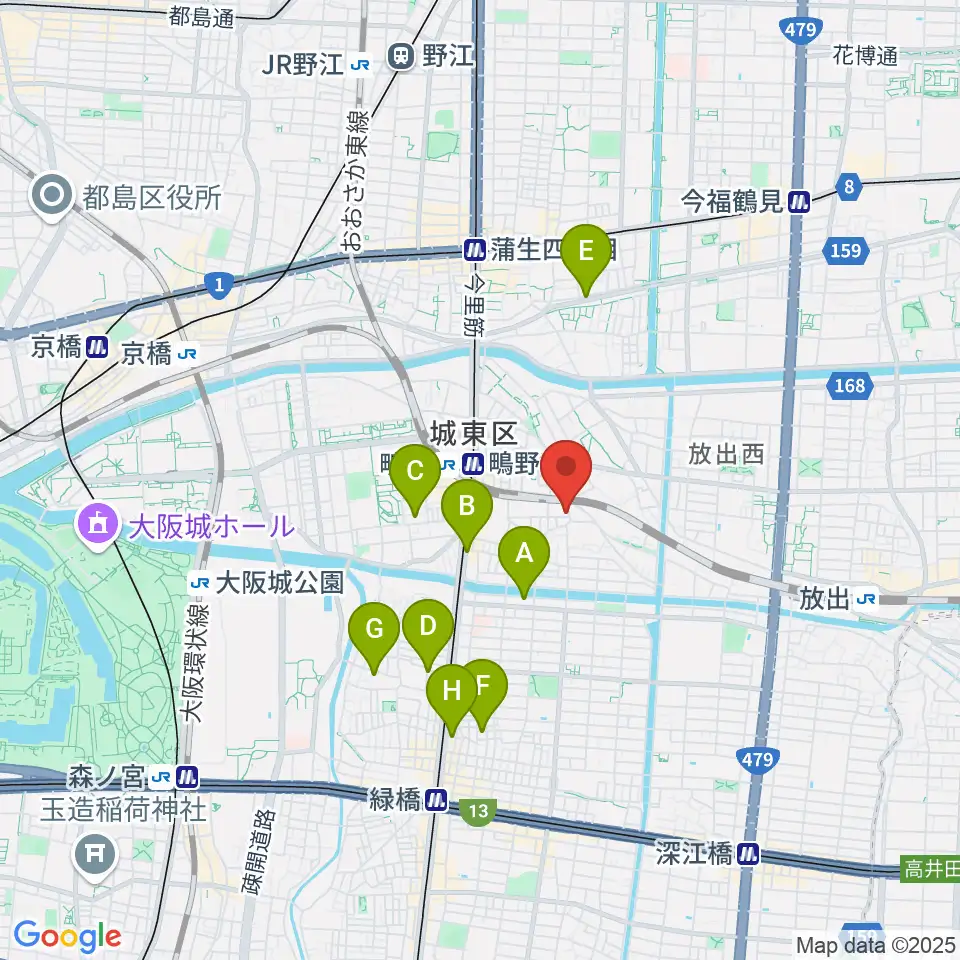 カワセドラムスクール周辺のホテル一覧地図