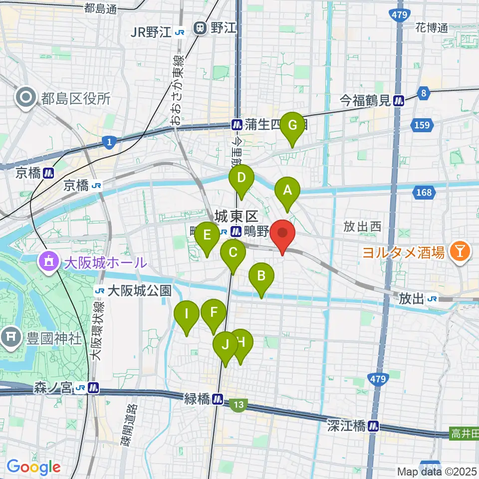カワセドラムスクール周辺のホテル一覧地図