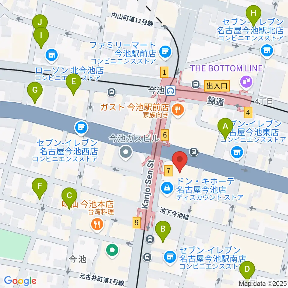 村松楽器 名古屋店周辺のホテル一覧地図