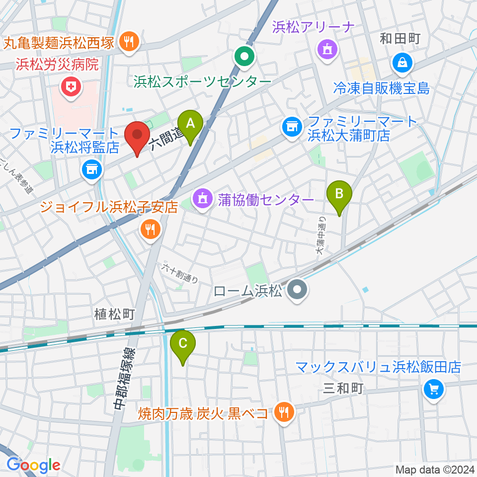 将監ハルソニックスタジオ周辺のホテル一覧地図