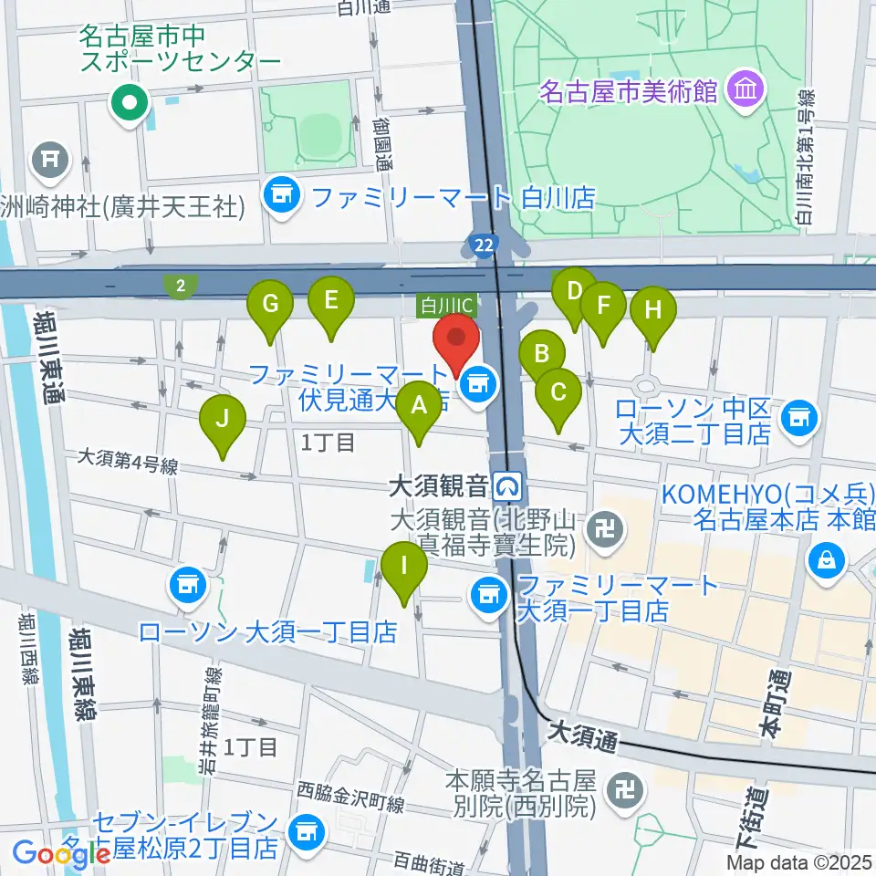 名古屋インターナショナルレジェンドホール周辺のホテル一覧地図