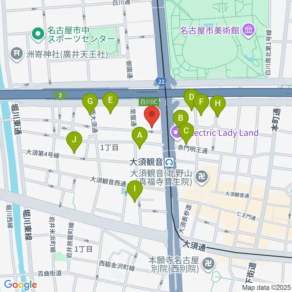 名古屋インターナショナルレジェンドホール周辺のホテル一覧地図
