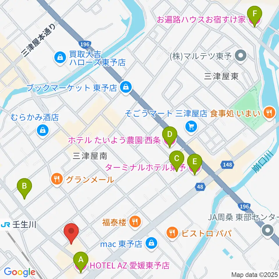 電王堂周辺のホテル一覧地図
