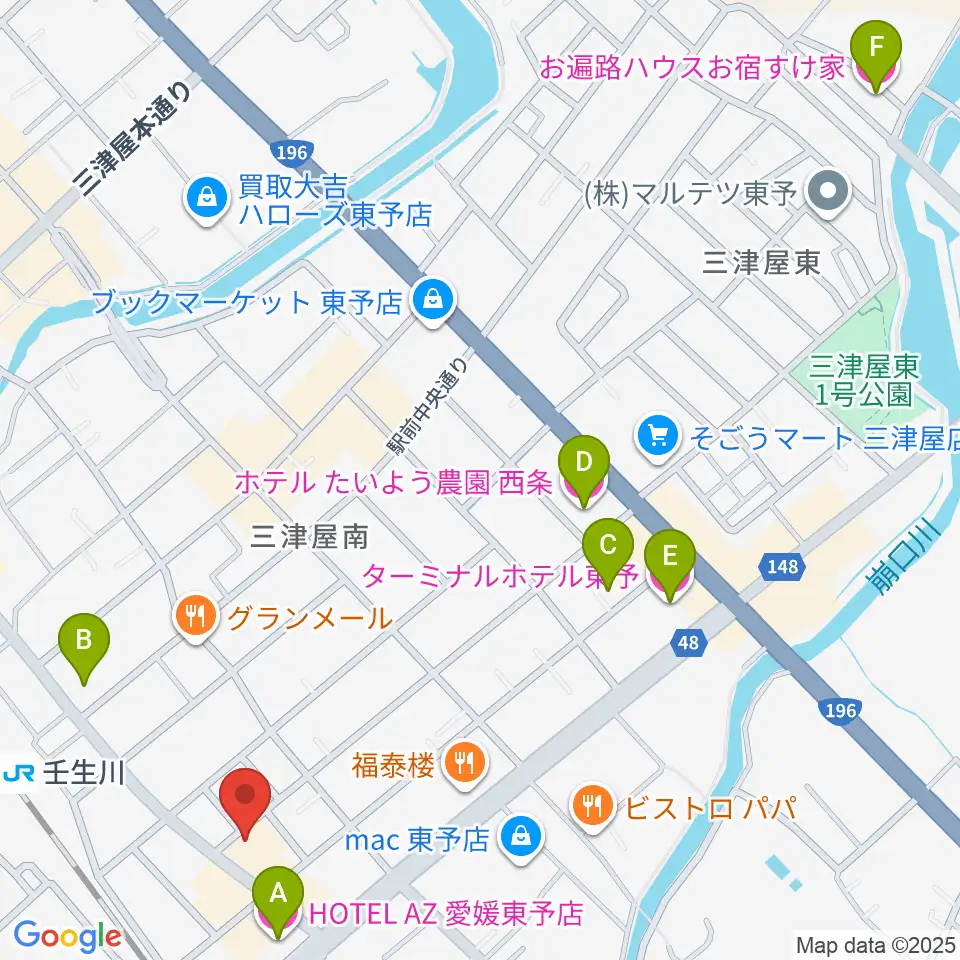 電王堂周辺のホテル一覧地図
