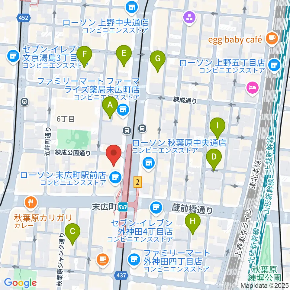 サウンドスタジオノア 秋葉原店周辺のホテル一覧地図