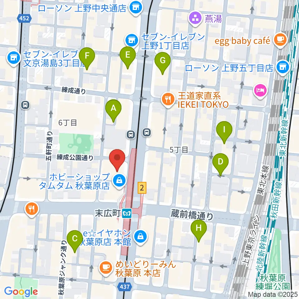 サウンドスタジオノア 秋葉原店周辺のホテル一覧地図