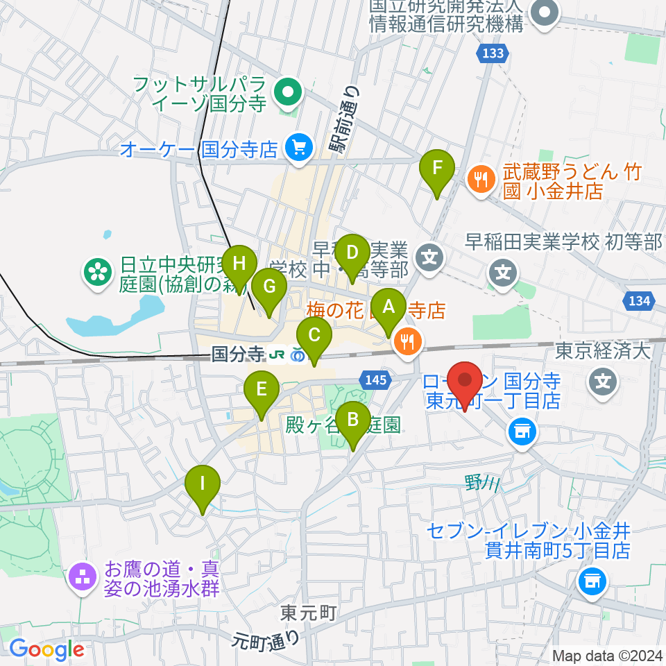 ギター屋funk ojisan周辺のホテル一覧地図