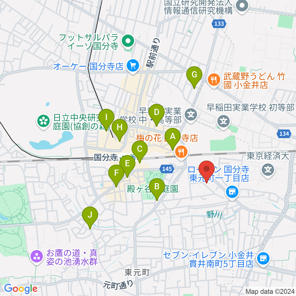 ギター屋funk ojisan周辺のホテル一覧地図