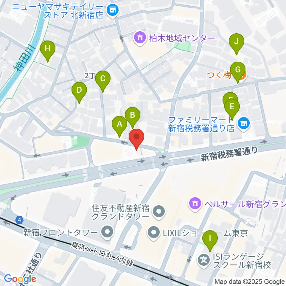 新宿村LIVE周辺のホテル一覧地図