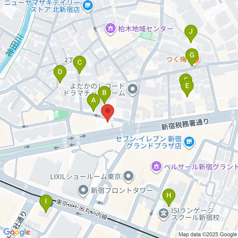 新宿村LIVE周辺のホテル一覧地図