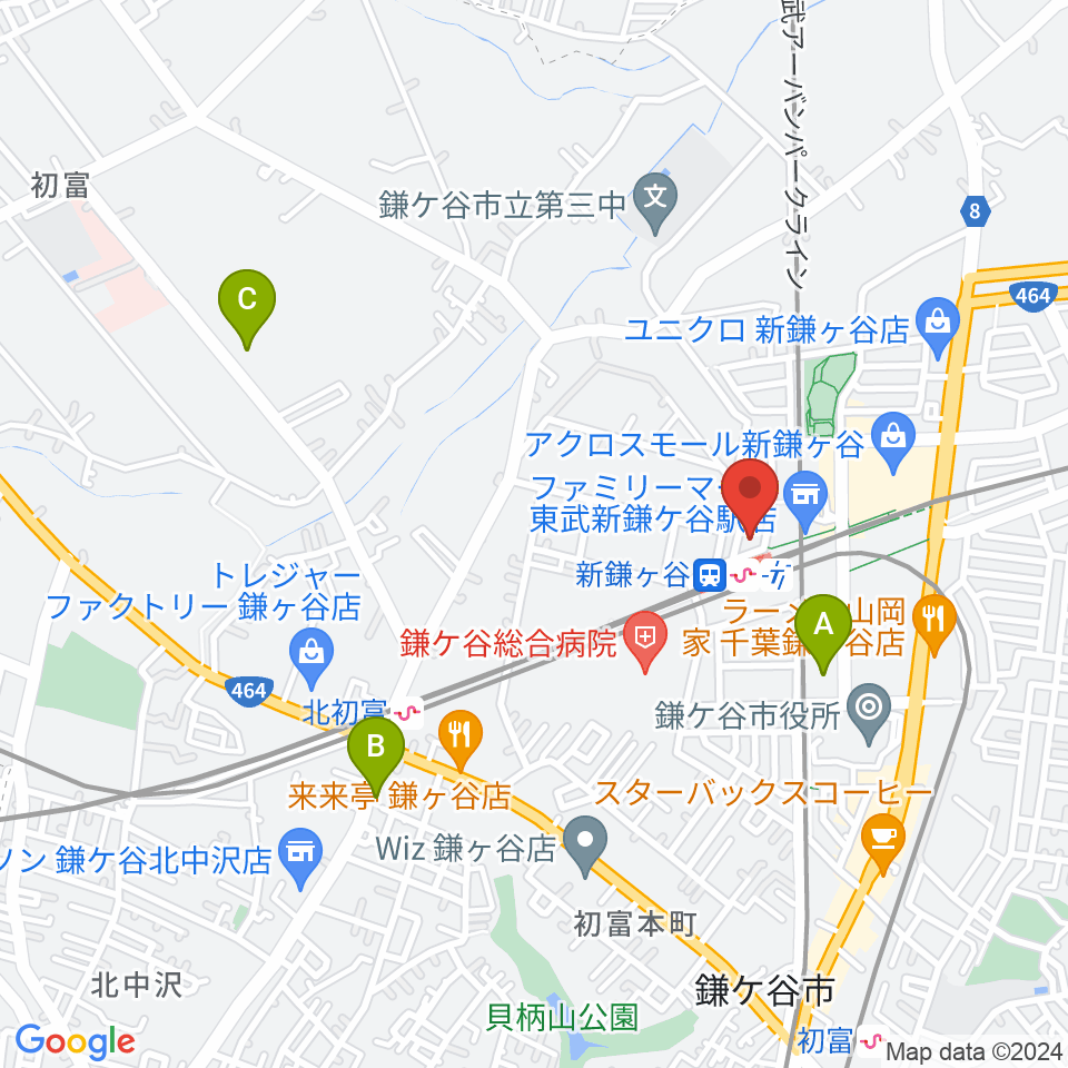 新鎌ヶ谷エムティー・ミリーズ周辺のホテル一覧地図