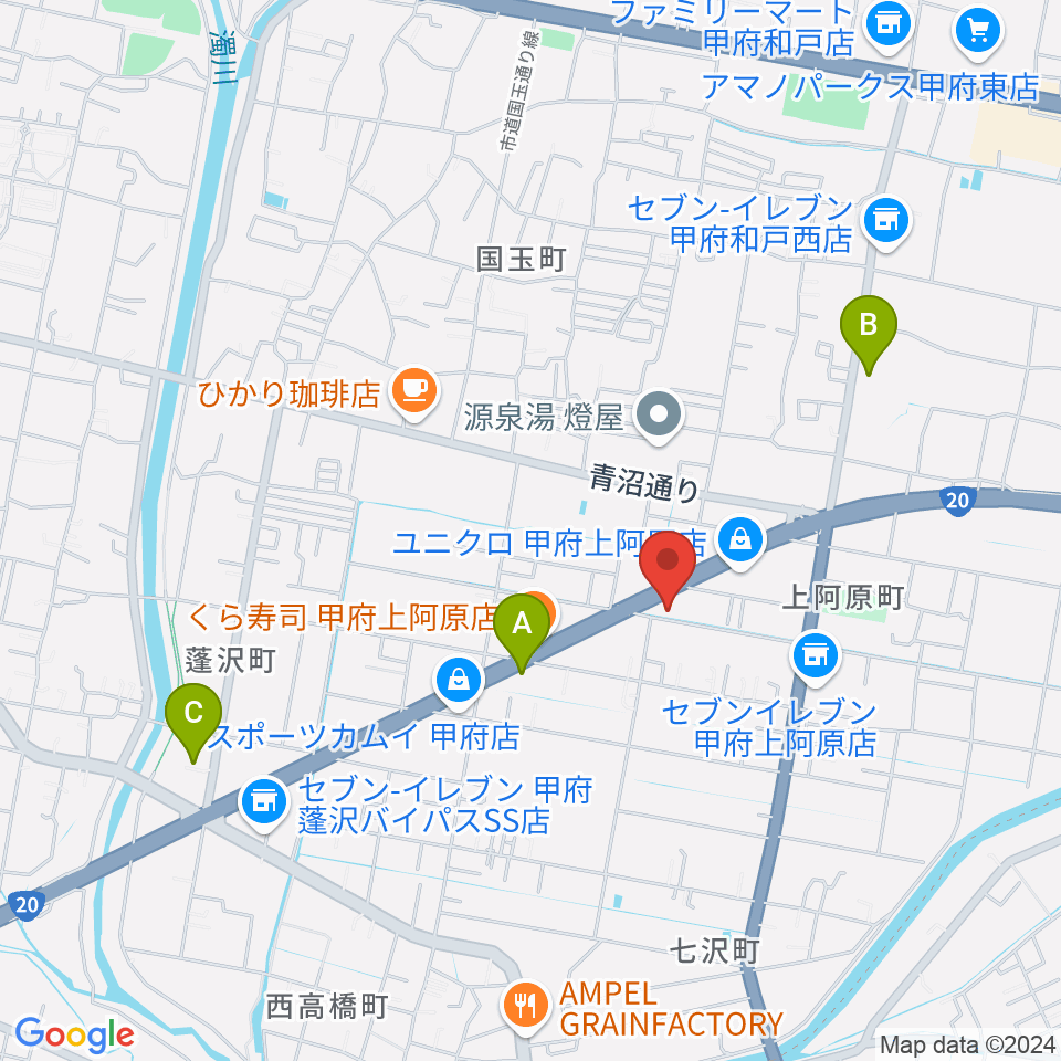 ボデガー東スタジオ周辺のホテル一覧地図