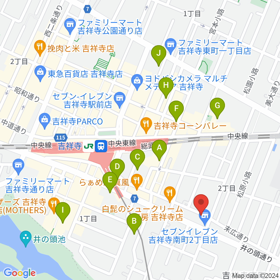 スタジオ壱之助周辺のホテル一覧地図