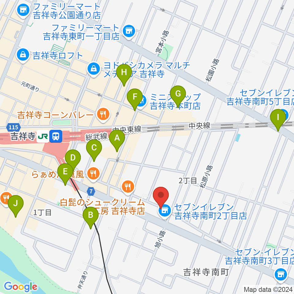 スタジオ壱之助周辺のホテル一覧地図