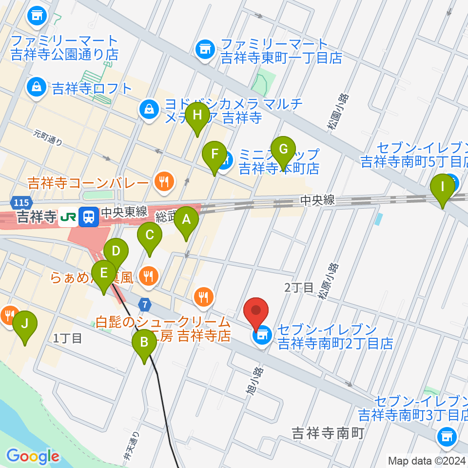 スタジオ壱之助周辺のホテル一覧地図