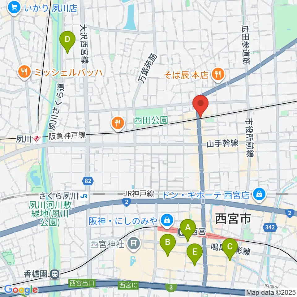 スタジオクリア周辺のホテル一覧地図