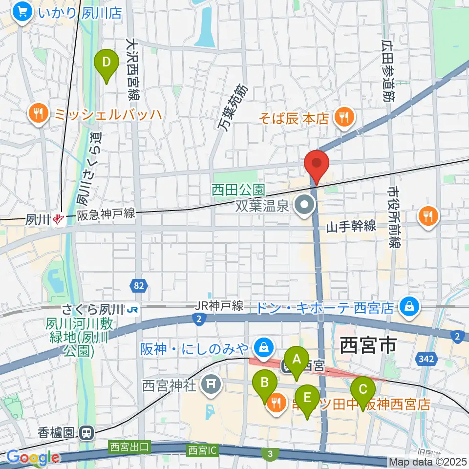 スタジオクリア周辺のホテル一覧地図
